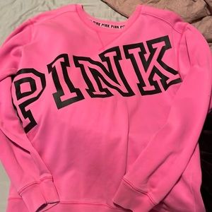 Pink crewneck sweatshirt